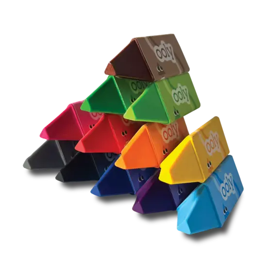 Ooly Ooly | Happy Triangles Jumbo Krijtjes Set Van 12