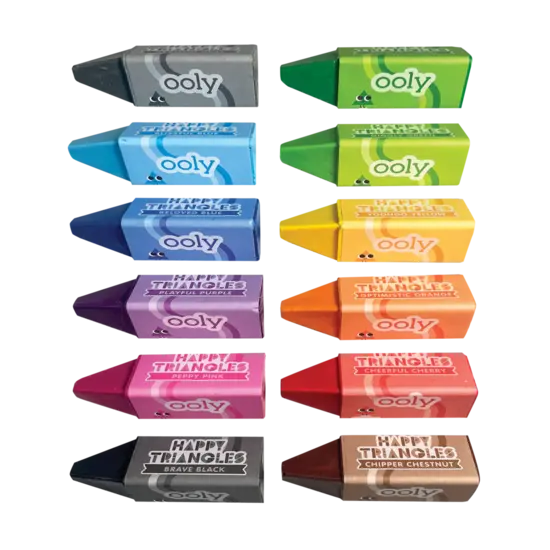 Ooly Ooly | Happy Triangles Jumbo Crayons Set of 12