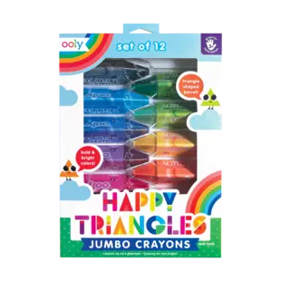 Ooly | Happy Triangles Jumbo-Kreiden, 12er-Set