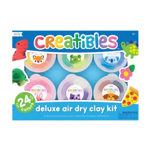 Ooly | Creatibles Deluxe Air Dry Clay Kit - Set of 24 Colors