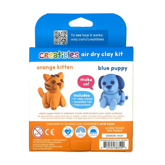 Ooly Ooly | Creatibles Mini Air Dry Clay Kit Pet BFFs