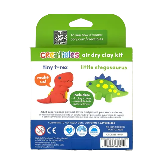 Ooly Ooly | Creatibles Mini Air Dry Clay Kit Dino BFFs