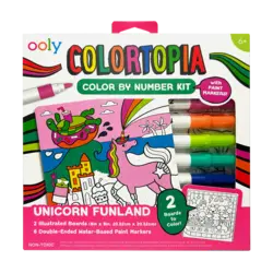 Ooly | Colortopia Malen nach Zahlen-Farbstift-Set Einhorn-Funland