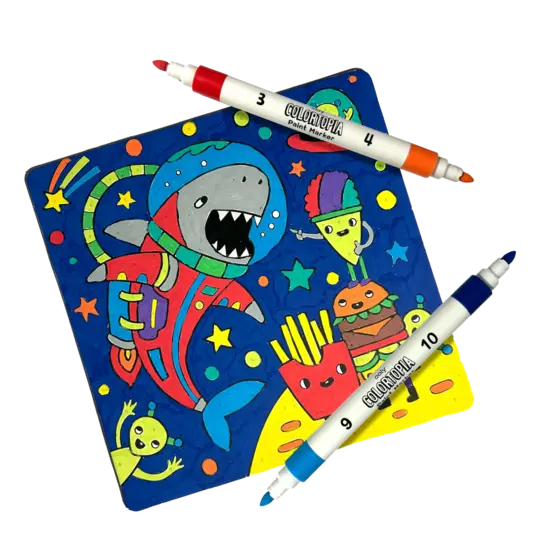 Ooly Ooly | Colortopia Malen nach Zahlen-Farbstift-Set Epische Abenteuer