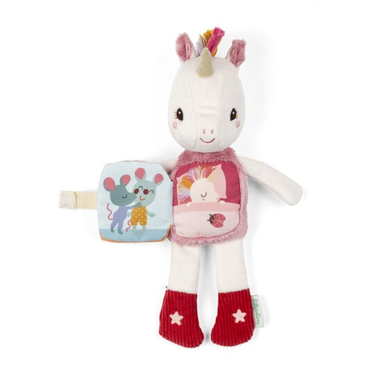 Lilliputiens Lilliputiens | Lena the Unicorn Glow-In-The-Dark Plush and Fabric Book