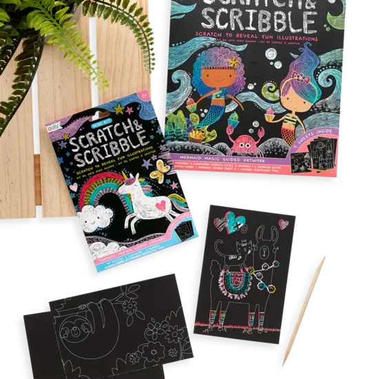 Ooly Ooly | Mini-Set Scratch & Scribble Fantastische Freunde