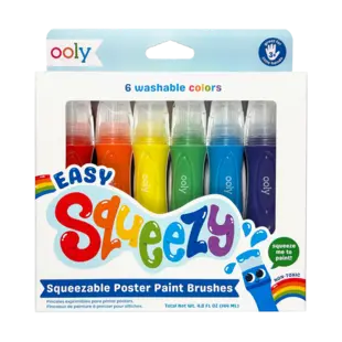 Ooly | Ensemble de 6 pinceaux à peinture faciles à presser Easy Squeezy