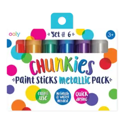 Ooly | Chunkies Paint Sticks Metallic Set of 6