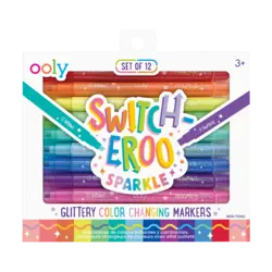 Ooly | Switch-Eroo Sparkle Glittery Farbwechsel-Marker, 12er-Set
