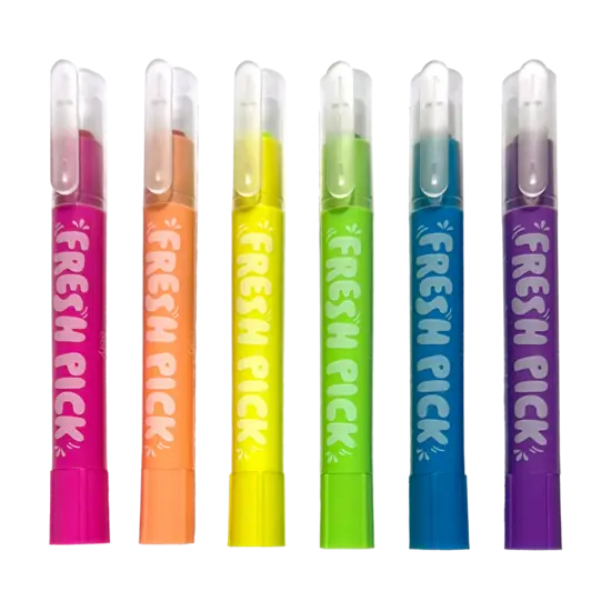 Ooly Ooly | Fresh Pick Neon Gelkleurpotloden Met Appelgeur Set Van 6