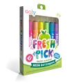 Ooly Ooly | Fresh Pick Neon Gelkleurpotloden Met Appelgeur Set Van 6