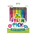 Ooly Ooly | Fresh Pick Gel-Buntstifte mit Apfelduft, 6er-Set