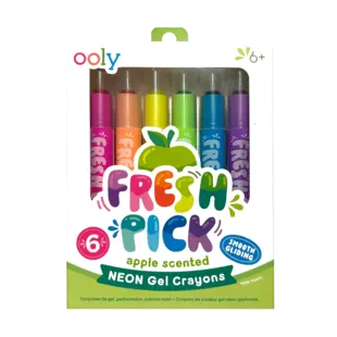 Ooly | Fresh Pick Neon Gelkleurpotloden Met Appelgeur Set Van 6