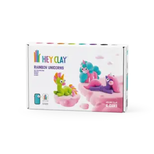 Hey Clay | Pâte à modeler Licornes arc-en-ciel Brighty Cloudy Sparky