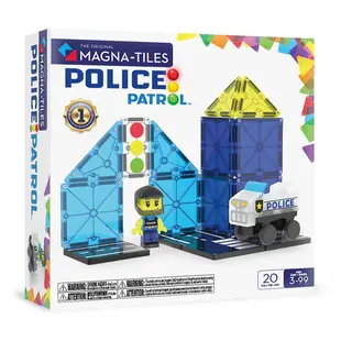 Magna-Tiles | Police Patrol Ensemble de 20 pièces