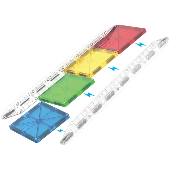 Magna-Tiles Magna-Tiles | Rail Racers Deluxe 90 Piece Set