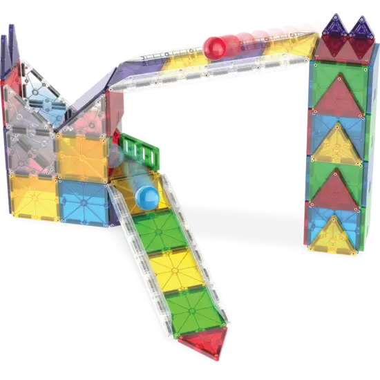 Magna-Tiles Magna-Tiles | Rail Racers Deluxe Ensemble de 90 pièces