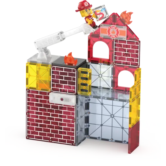 Magna-Tiles Magna-Tiles | Fire Station 50 Stuks Set