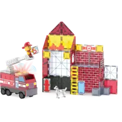 Magna-Tiles | Fire Station Ensemble de 50 pièces