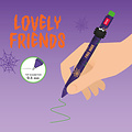 Legami Legami | Gel Pen with "Free Hugs" Spider Animal Decoration - Lovely Friends