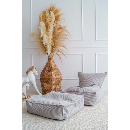Moje Moje | Velvet Rib Corduroy – Sitzsack Grau