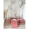 Moje Moje | 3 elementen + ballenbad - Soft Velvet Raspberry Pink 90x30 cm + 200 ballen