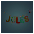 Lilliputiens Lilliputiens | Letter J Phosphorescent Fabric