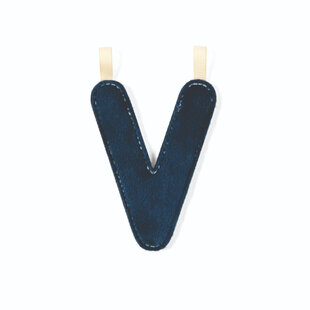 Lilliputiens | Letter V In Reversible Phosphorescent Fabric