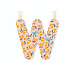 Lilliputiens | Letter W in Reversible Phosphorescent Fabric