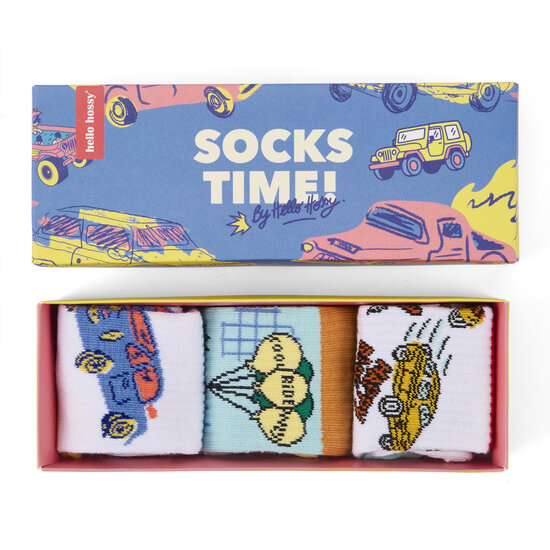 Hello Hossy Hello Hossy | Socks Cars 3 Pack