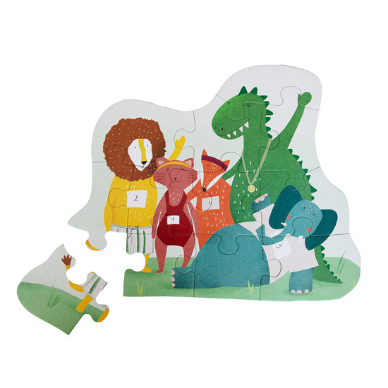 Trixie Trixie |  Vormenpuzzel - Dierenvrienden - 12 stuks