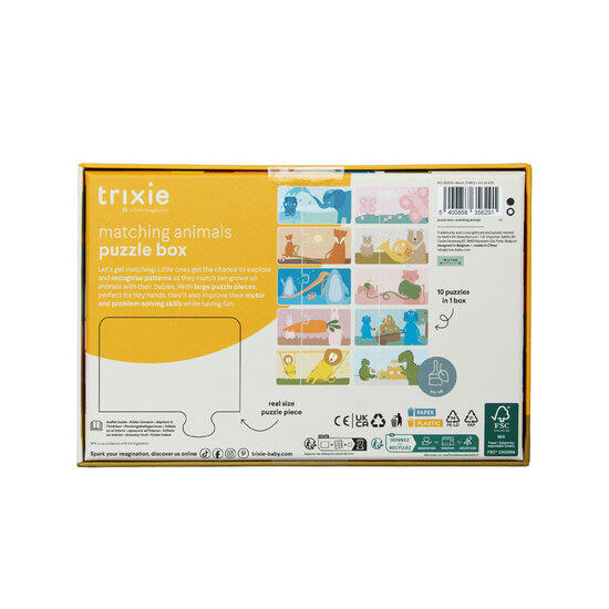 Trixie Trixie |  Boîte à puzzles - association d'animaux - 10 puzzles en duo