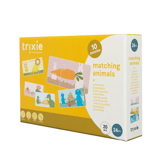 Trixie Trixie |  Boîte à puzzles - association d'animaux - 10 puzzles en duo