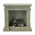 Maileg Maileg | Open Haard Miniatuur Dusty green