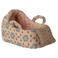 Maileg | Carry cot Baby mouse Blue