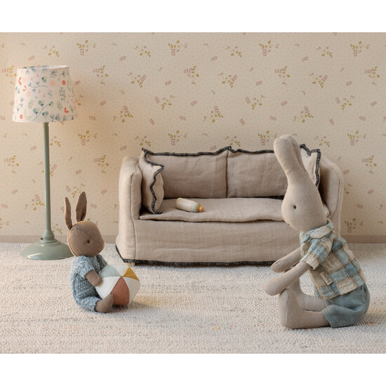 Maileg Maileg | Ensemble lapin Micro marron bleu