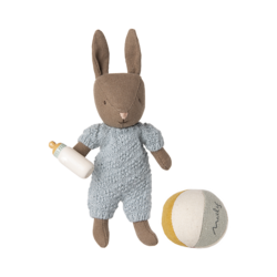 Maileg | Ensemble lapin Micro marron bleu