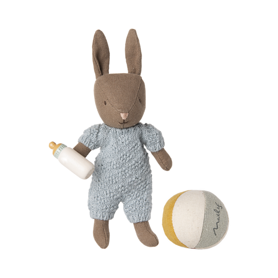 Maileg Maileg | Rabbit Set Micro Brown Blue