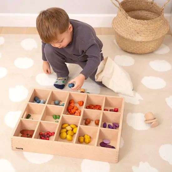 Tickit Tickit | Wooden Sorting Tray - 14 Compartments