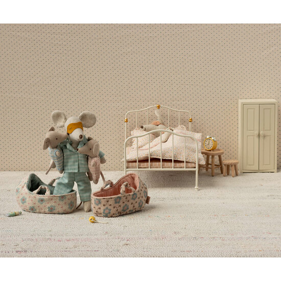 Maileg Maileg | Baby Muis In Draagmandje Rose