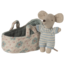Maileg Maileg | Babymaus in Tragetasche Blau