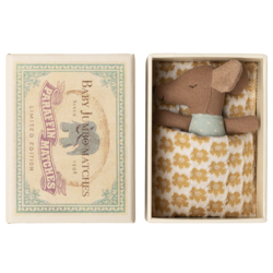 Maileg | Sleepy wakey baby mouse in matchbox  Blue