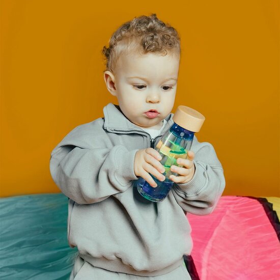 Petit Boum Petit Boum | Sensorische Flasche Spirale Blau