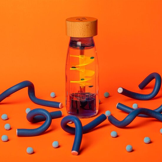 Petit Boum Petit Boum | Sensorische Flasche Spirale Blau