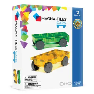 Magna-Tiles | Cars Ensemble 2 pièces vert et jaune