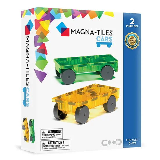 Magna-Tiles Magna-Tiles | Cars Ensemble 2 pièces vert et jaune