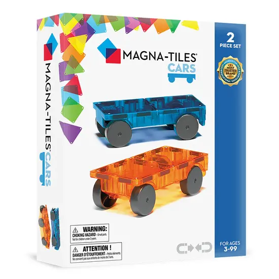 Magna-Tiles Magna-Tiles | Cars Blauw & Oranje 2 Stuks Set