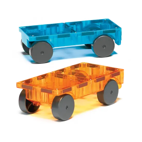 Magna-Tiles Magna-Tiles | Cars Ensemble 2 pièces bleu et orange