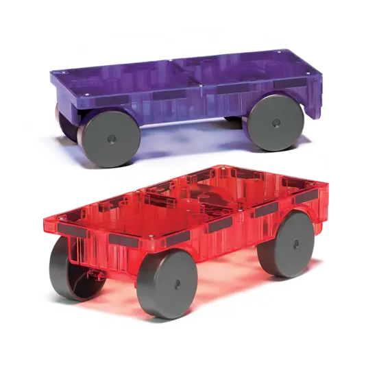 Magna-Tiles Magna-Tiles | Cars Purple & Red 2 Piece Set