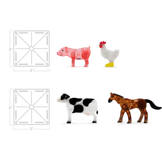 Magna-Tiles Magna-Tiles | Farm Animals 25 piece Set